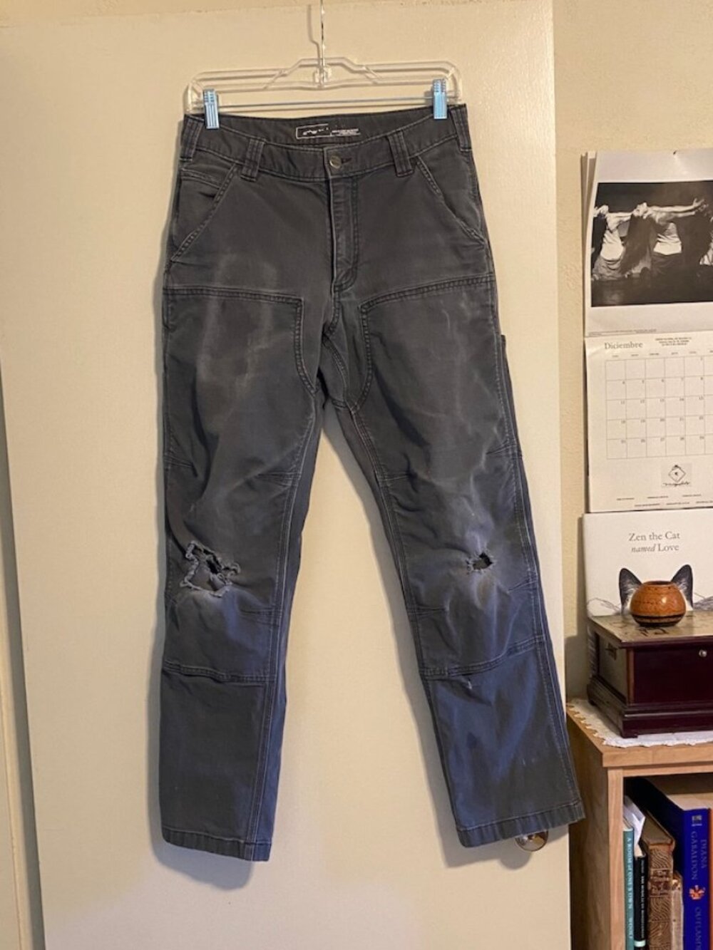 Beautifully Worn Carhartt Women's Double Knee Work Pants, Relaxed Fit, 30 x 32